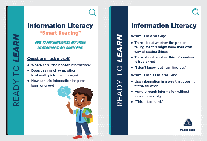 LL Action Card Elementary - Information Literacy - English